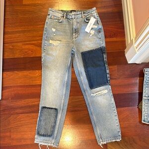 Urban Outfitters BDG Women's Blue Patchwork Jeans